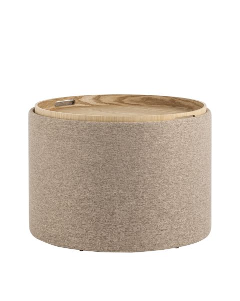 Пуф-столик с ящиком Хюгге L рогожка бежевый Stool Group