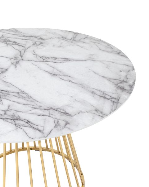 Стол обеденный Ливерпуль 110x110 белый мрамор Stool Group
