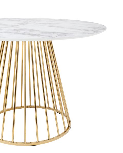 Стол обеденный Ливерпуль 110x110 белый мрамор Stool Group