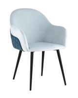 Стул Новел велюр светло-голубой с синей спинкой Stool Group