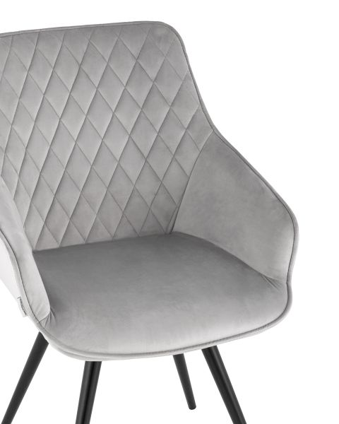 Стул вращающийся Сеул велюр светло-серый Stool Group