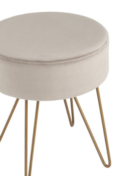 Пуф Спейси велюр серо-бежевый Stool Group