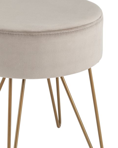 Пуф Спейси велюр серо-бежевый Stool Group