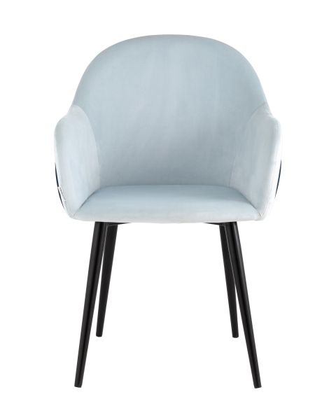 Стул Новел велюр светло-голубой с синей спинкой Stool Group