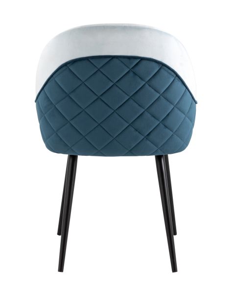 Стул Новел велюр светло-голубой с синей спинкой Stool Group