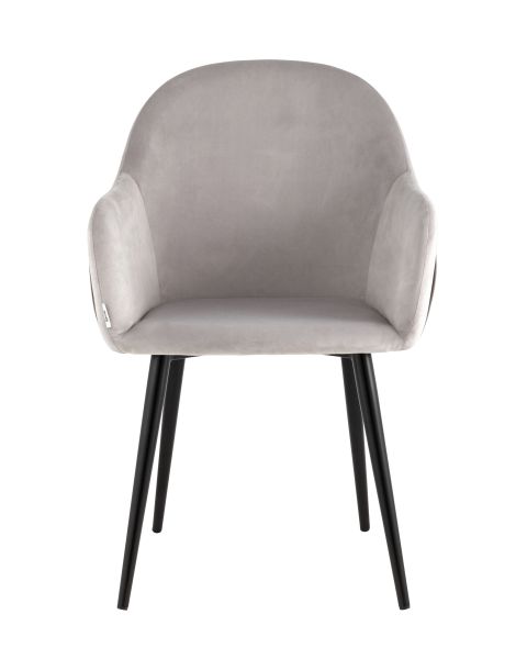 Стул Новел велюр светло-серый с темно-серой спинкой Stool Group