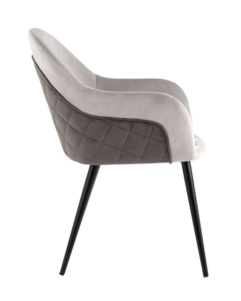 Стул Новел велюр светло-серый с темно-серой спинкой Stool Group