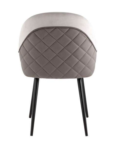 Стул Новел велюр светло-серый с темно-серой спинкой Stool Group