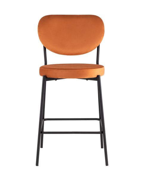 Стул полубарный Барбара NEW велюр терракотовый Stool Group
