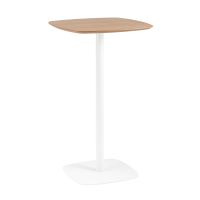 Стол барный Form 60x60 светлое дерево/белый Stool Group