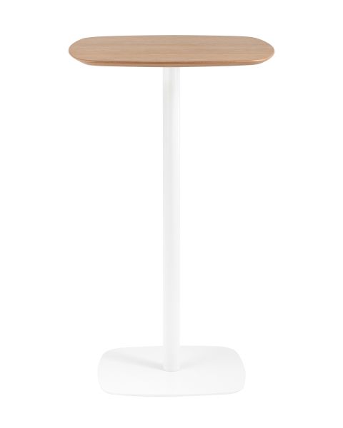 Стол барный Form 60x60 светлое дерево/белый Stool Group