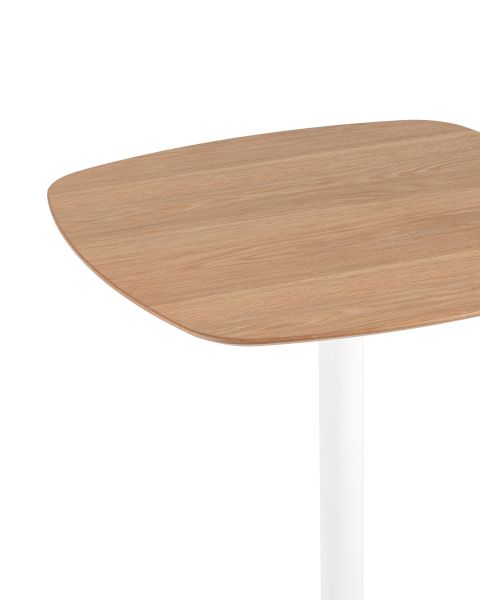 Стол барный Form 60x60 светлое дерево/белый Stool Group