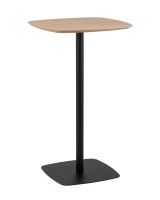 Стол барный Form 60x60 светлое дерево/черный Stool Group