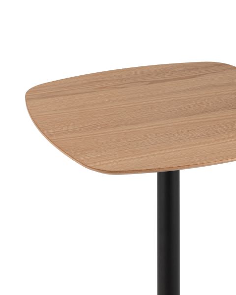 Стол барный Form 60x60 светлое дерево/черный Stool Group