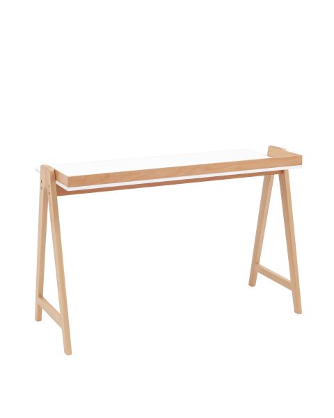 Стол письменный Pyramid 118x53 белый/светлое дерево Stool Group