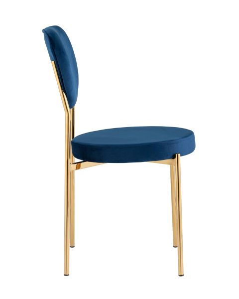 Стул Барбара NEW велюр королевский синий золотые ножки Stool Group