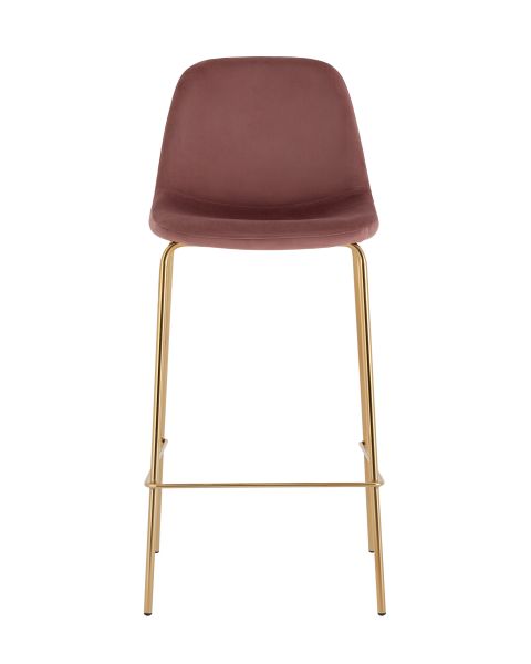 Стул барный Валенсия SN велюр пыльно-розовый золотые ножки Stool Group