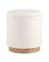 Пуф с ящиком Холли L тедди белый Stool Group