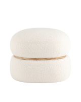 Пуф Полли L тедди белый Stool Group