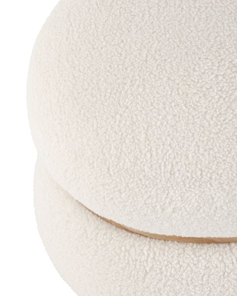 Пуф Полли L тедди белый Stool Group