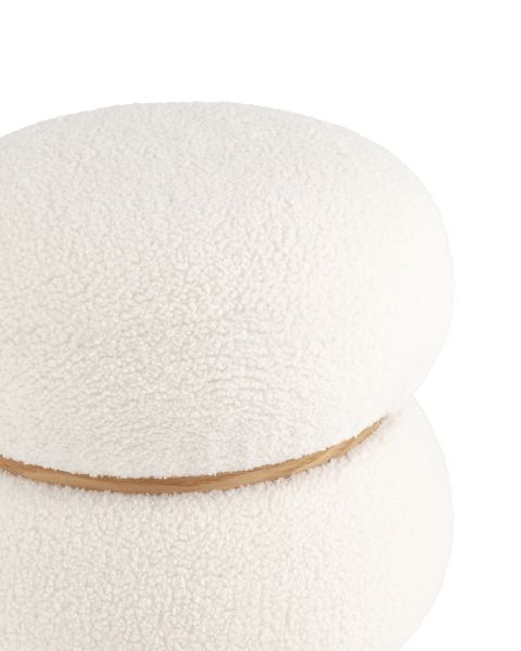 Пуф Полли S тедди белый Stool Group