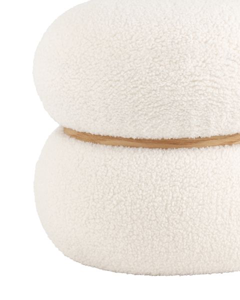 Пуф Полли S тедди белый Stool Group