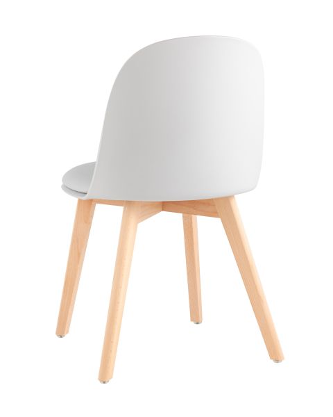 Стул Fog с подушкой светло-серый деревянные ножки Stool Group