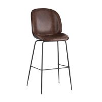 Стул барный Beetle PU со спинкой коричневый Stool Group