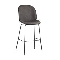 Стул барный Beetle PU со спинкой серый Stool Group