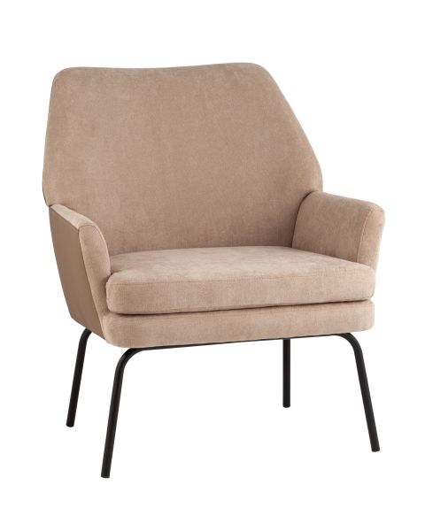 Кресло Харви светло-коричневый с коричневой экокожей Stool Group