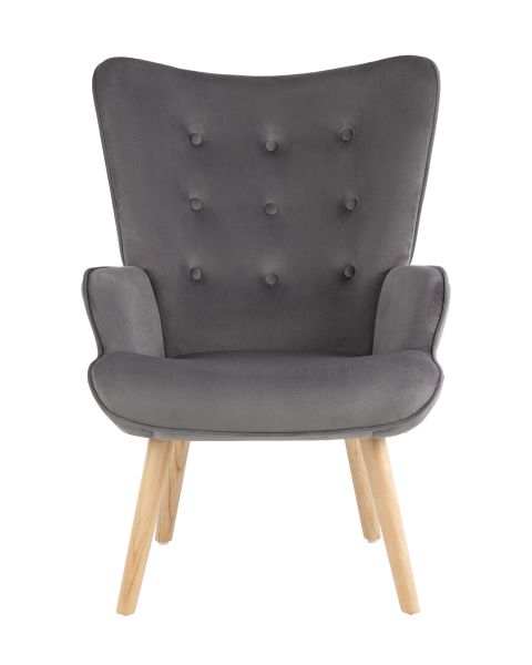 Кресло Хью велюр серый Stool Group