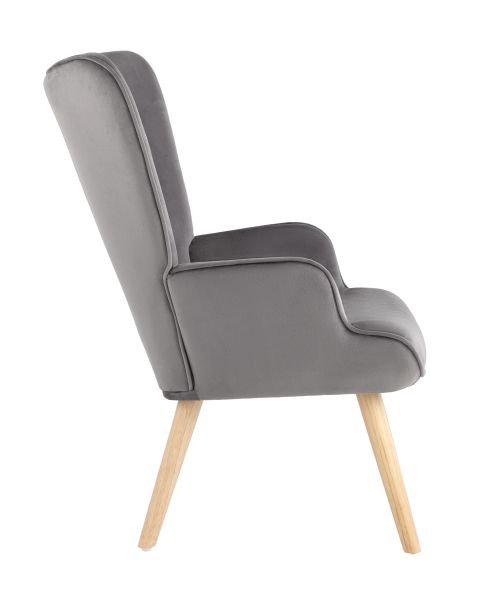 Кресло Хью велюр серый Stool Group