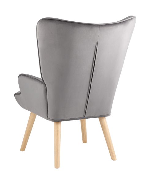 Кресло Хью велюр серый Stool Group