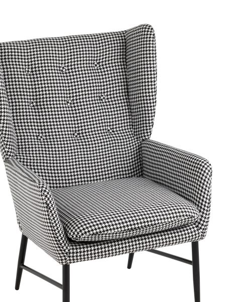 Кресло Мэйден гусиная лапка черно-белый Stool Group