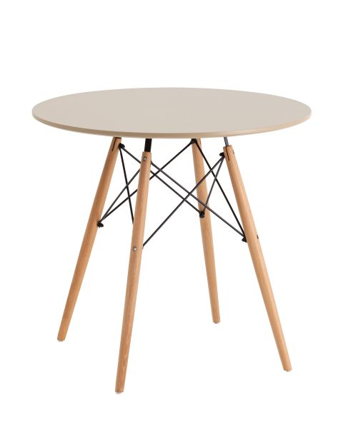 Стол Eames DSW NEW D80 бежевый Stool Group