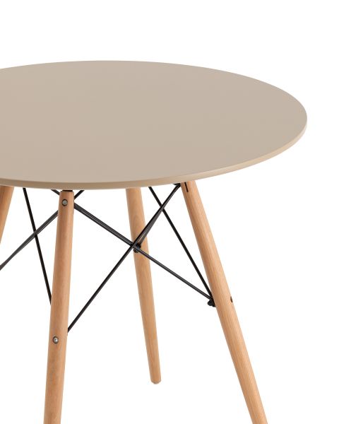 Стол Eames DSW NEW D80 бежевый Stool Group