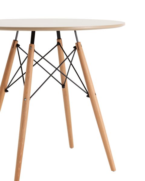 Стол Eames DSW NEW D80 бежевый Stool Group