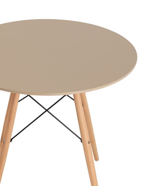 Стол Eames DSW NEW D80 бежевый Stool Group