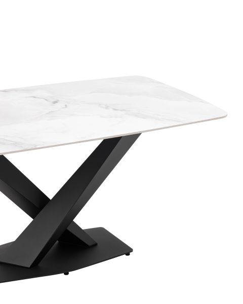 Стол обеденный Belle 160х90 белый мрамор Stool Group