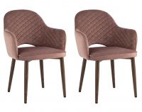 Стул Венера диамант велюр пыльно-розовый 2 шт Stool Group