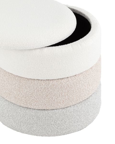 Пуф с ящиком Hive S букле бежевый Stool Group