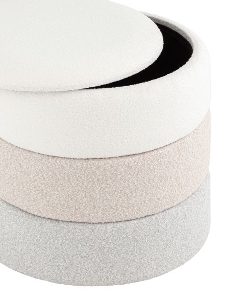 Пуф с ящиком Hive XS букле бежевый Stool Group