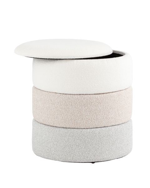 Пуф с ящиком Hive XS букле бежевый Stool Group