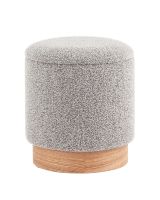Пуф с ящиком Холли XS букле серый Stool Group