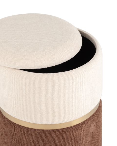 Пуф Кэрри с ящиком шенилл коричневый Stool Group