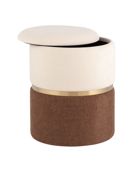 Пуф Кэрри с ящиком шенилл коричневый Stool Group