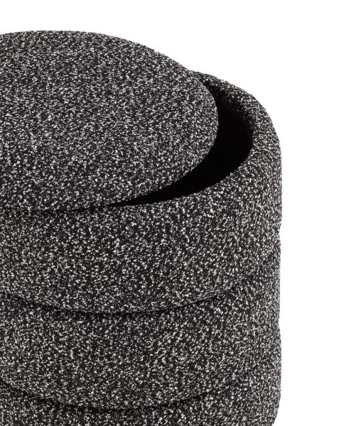 Пуф с ящиком Hive XS букле черный меланж Stool Group