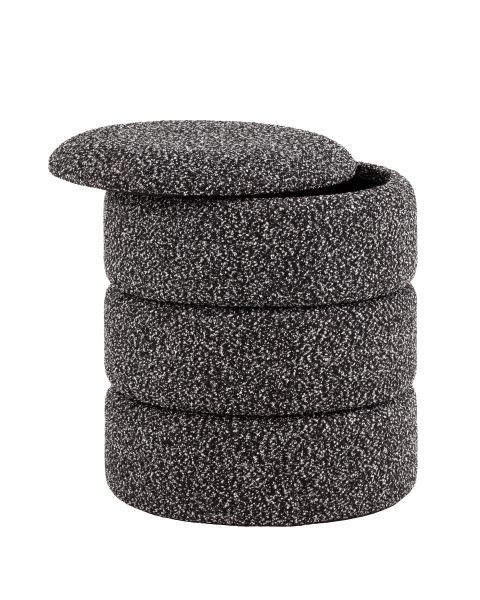 Пуф с ящиком Hive XS букле черный меланж Stool Group
