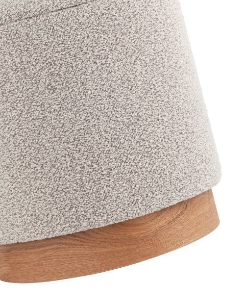 Пуф с ящиком Холли S букле серый Stool Group