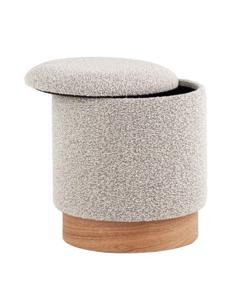 Пуф с ящиком Холли XS букле бежевый Stool Group